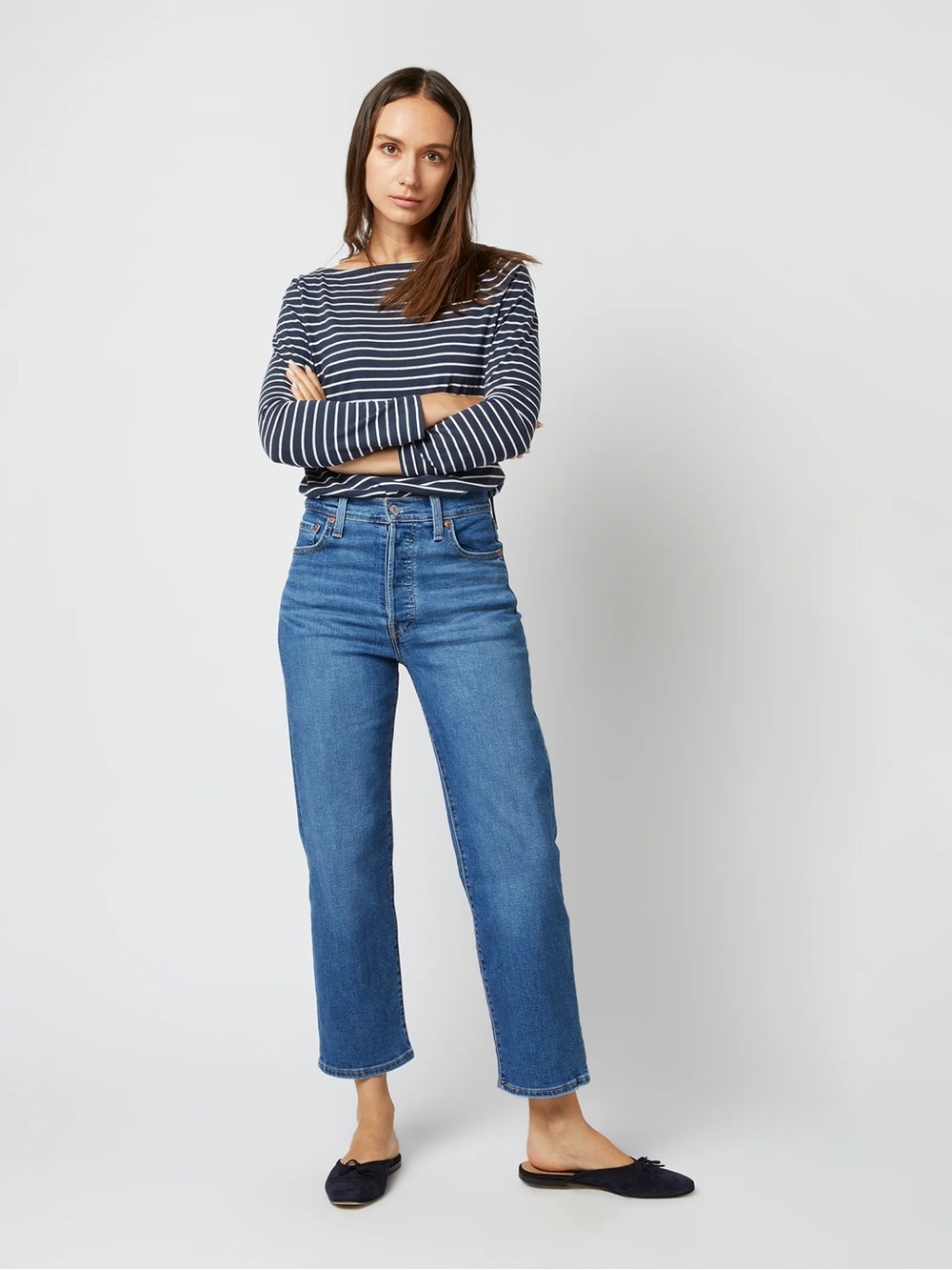 Levi’s Ribcage Straight Ankle Jeans – Summer Slide, Size 26 x 27